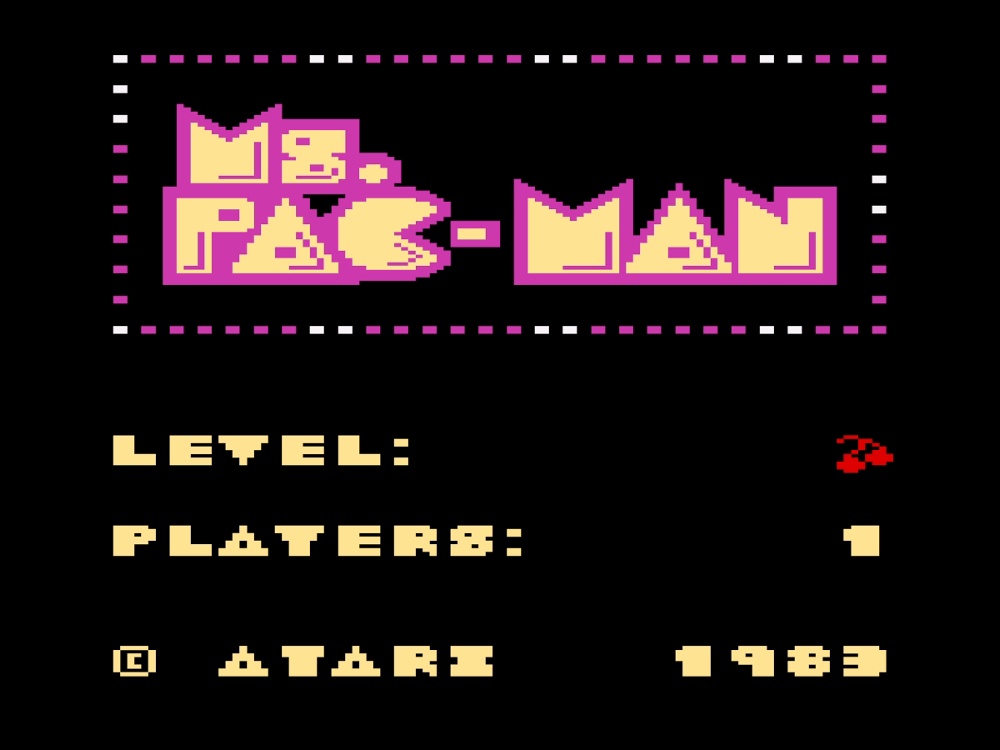 Title Screen of Ms. Pac-Man for Atari 5200